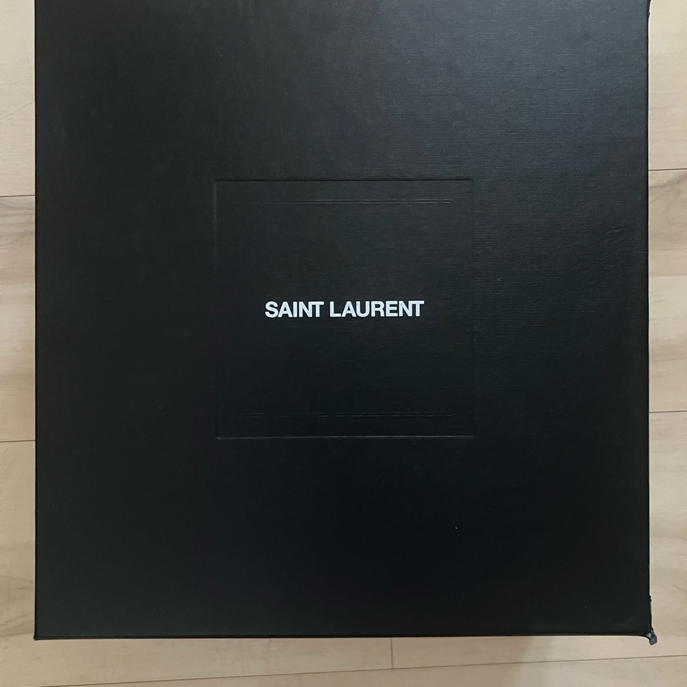 Saint Laurent Glossy Black Strappy Heels - Picture 6 of 6